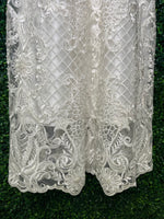 Dolce Bambini Pearl and Crystal Silk Lace Cathedral Gown