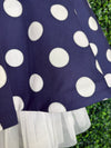 Bimbalò Girls' Navy Polkadot  Dress
