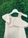 Bimbalo’ Girls' Crepe Asymmetrical Dress with Rhinestone and Pearl Accent