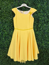 Beggi Girls' Yellow Chiffon Special Occasion Dress 5818