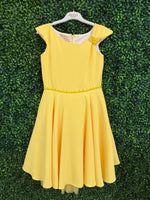 Beggi Girls' Yellow Chiffon Special Occasion Dress 5818