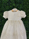 Piccolo Bacio Girls' Raw Silk and Lace Baptism Gown Katrina