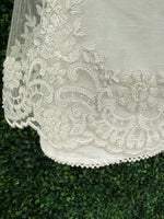 Piccolo Bacio Girls' Raw Silk and Lace Baptism Gown Katrina