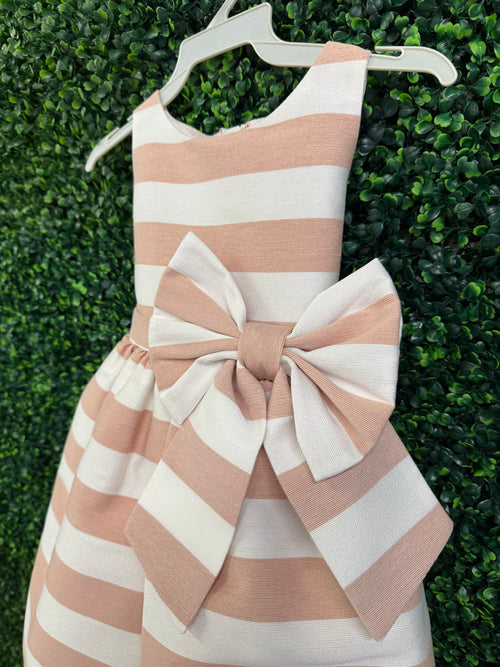 Sweet Kids Organdy Striped Party Dress