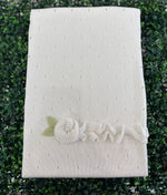 Bimbalo Made in Itay! Girls' Cotton Knit Rosette  Blanket
