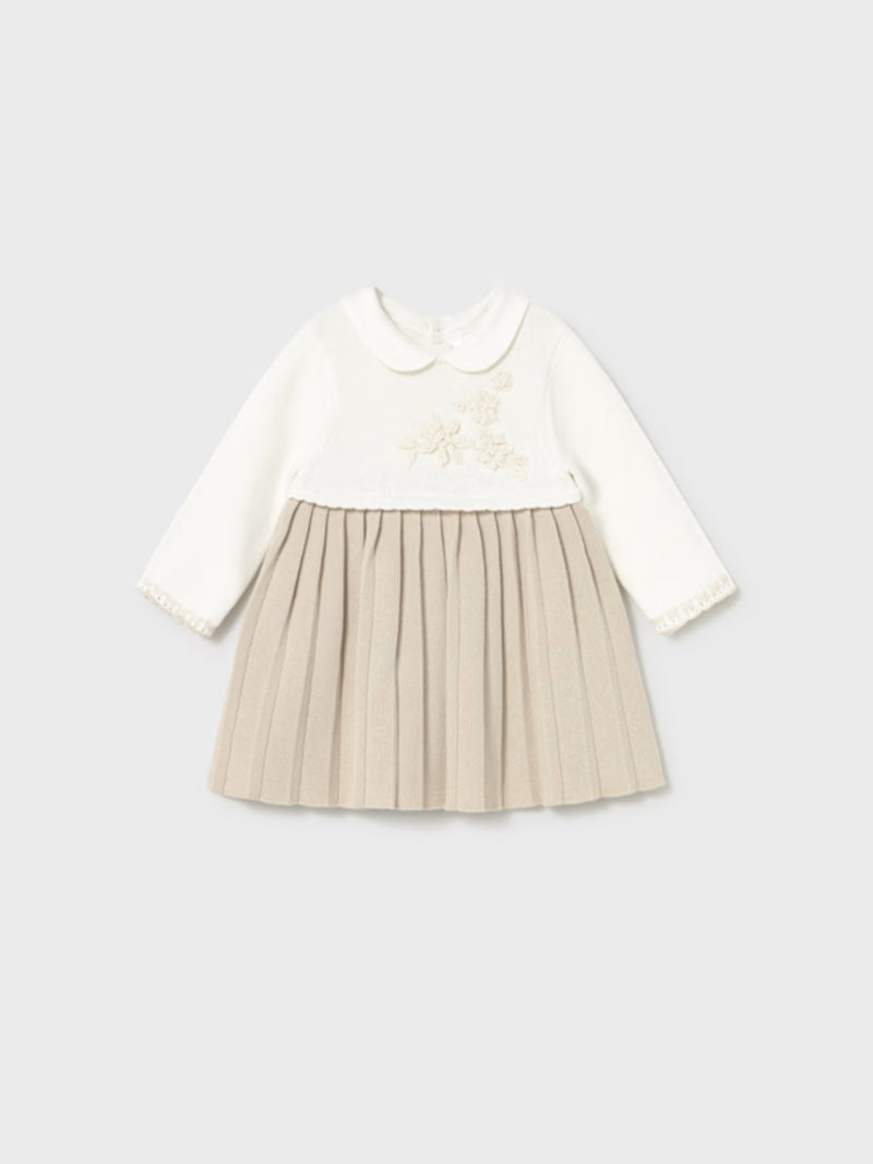 Mayoral Girls’ Pleated Knit Dress - 2804