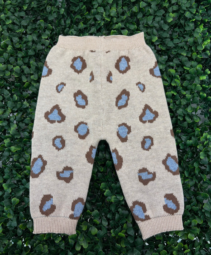 Mayoral Girl’s Blue and Taupe Cheetah Two Piece Set 2732