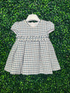 Abel & Lula Girls’ BlueTweed Houndstooth Dress