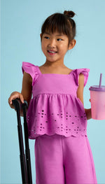 Mayoral Girls’ Fuchsia Linen Two Piece Set 3561
