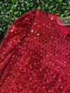 Abel & Lula Ruby Red Sequin Dress 5538