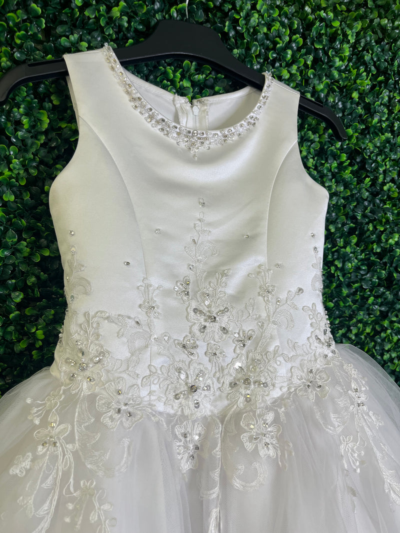 Christie Helen Girls’ Halter Beaded Tulle Gown- Sample Sale