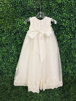 Macis Design Girls’ Rosette and Lace Christening Gown - CH280