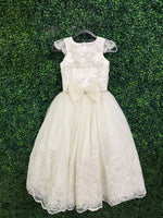Nan & Jan Pearl and Lace Communion Gown - Luna