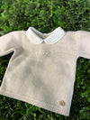 Martin Aranda Boys’ Peter Pan Collar Beige Three Piece Newborn Set 10224