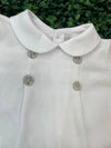 Martin Aranda Peter Pan Collar White Knit Bloomer Set