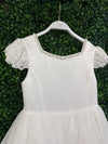Teter Warm Satin Tiered Gown With Pearl Back Back SK20