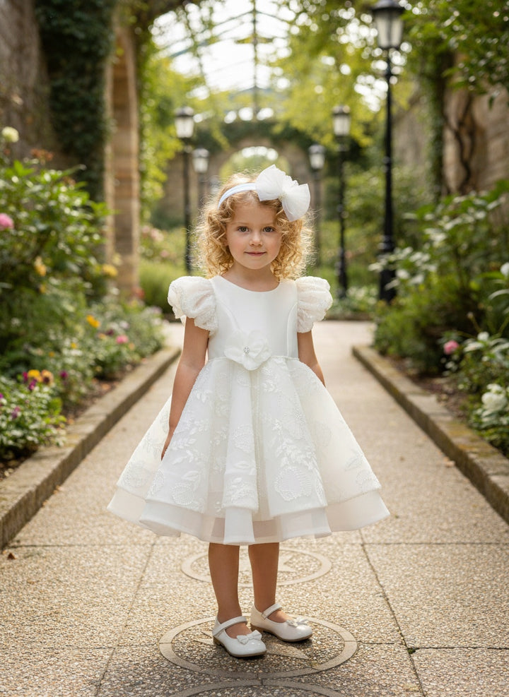 designer flowergirl dresses The Cordelia Flower Girl Dress With Train Pink / 12(+$99)