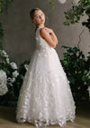 Teter Warm Long Cascading Petal Tulle Gown GS81 Side