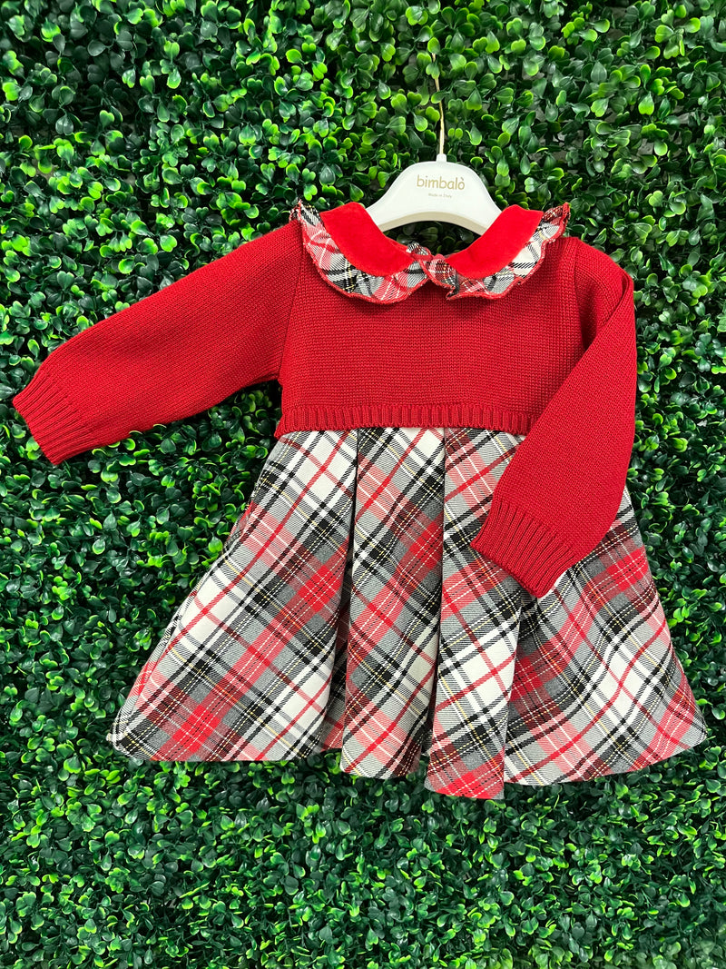 Bimbalo Girls' Italian Holiday Plaid Dress 12 Months / Red Plaid Bimbalo Girls' Italian Holiday Plaid Dress 12 Months / Red Plaid