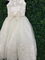 Nan & Jan Pearl and Lace Communion Gown - Luna