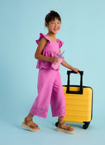 Mayoral Girls’ Fuchsia Linen Two Piece Set 3561