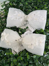 Accessories by Adriana Bow Lace & Rhinestone Bow Headband HB203