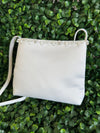 Satin Communion Cross Body Purse with Beaded Trim
