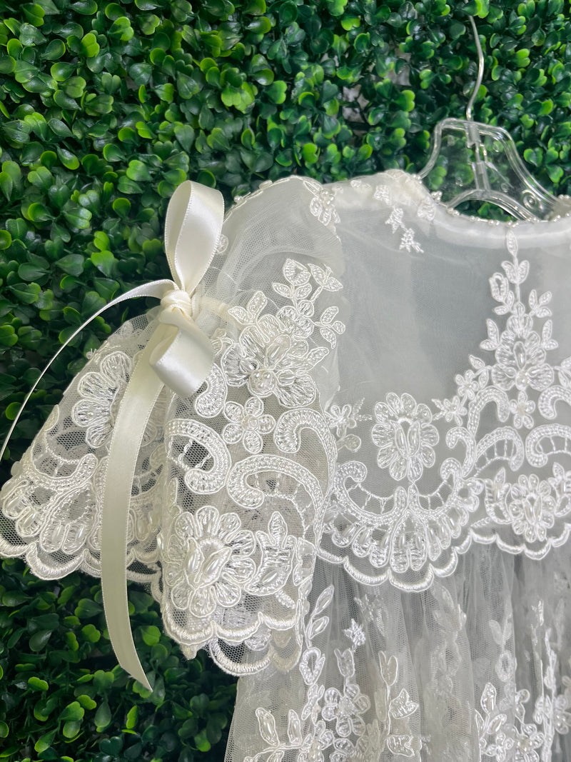 Piccolo Baccio Lace Christening Heirloom Coat