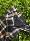 Bimbalo' Boys Navy Long Sleeve Polo and Plaid Set
