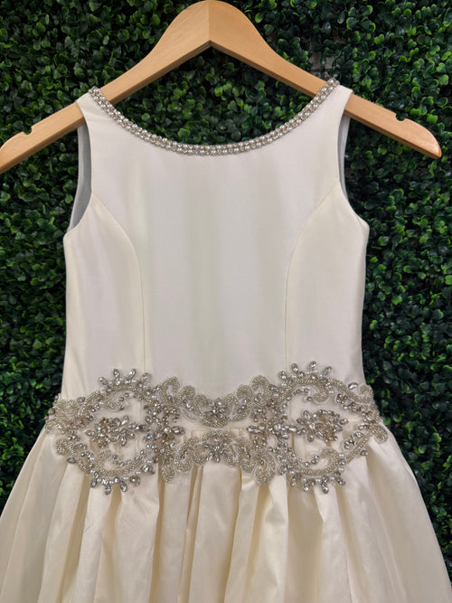 Piccolo Baccio Silk and Lace Communion Gown Faith - Sample Sale