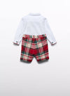 Abel & Lula Boys’ Button up and Tartan Knicker Three Piece Set 5706