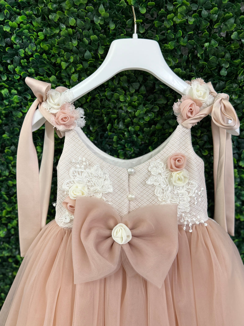 Dolce Bambini Dusty Rose Lace Dress