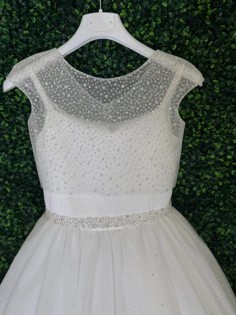 Michelina Bimbi Bolero Communion Dress with Shimmer Detail J4201