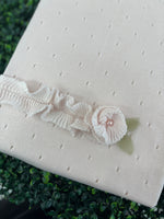 Bimbalo Made in Itay! Girls' Cotton Knit Rosette  Blanket