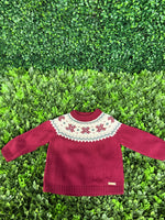 Martin Aranda Boys’ Red Knit Sweater and Corduroy 3 Piece Set