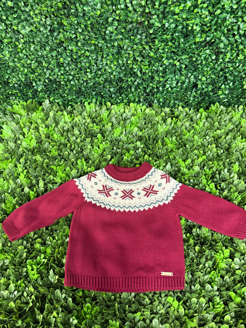 Martin Aranda Boys’ Red Knit Sweater and Corduroy 3 Piece Set
