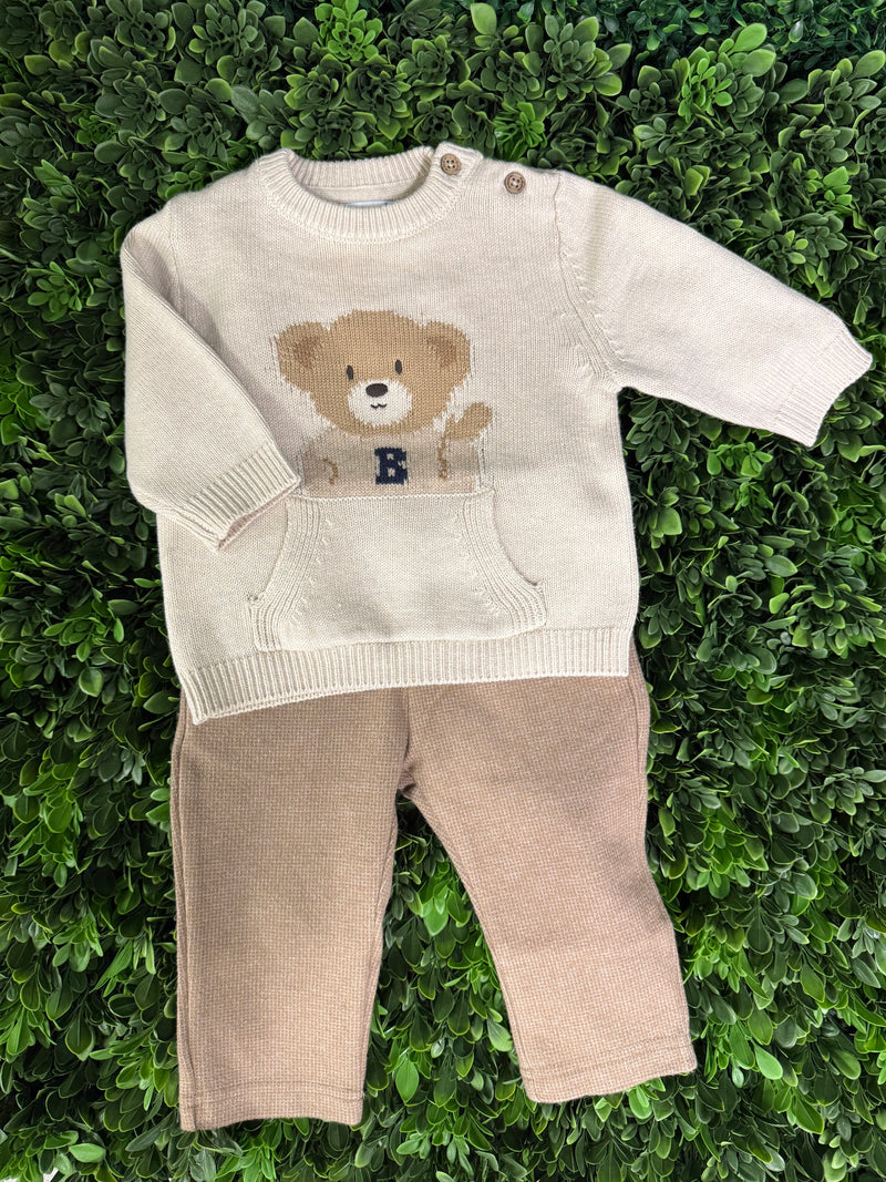 Mayoral Boys’ Bear Sweater and Chino Pant Set 2341