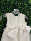 Macis Design Girls’ Rosette and Lace Christening Gown - CH280