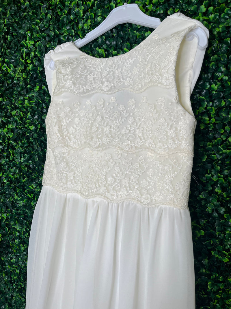 Mayoral Ivory Lace and Chiffon Jumpsuit- 3870 Sara's Children's Boutique Mayoral Ivory Lace and Chiffon Jumpsuit- 3870 Sara's Children's Boutique