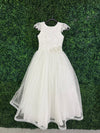 Nan & Jan Lace Communion Dress with beaded Flower - Eloise