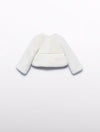 Abel & Lula Girls’ Off White Fur Bolero 5818