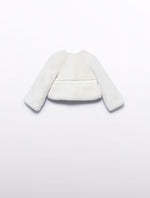 Abel & Lula Girls’ Off White Fur Bolero 5818