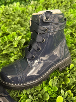 Mayoral Girls' Navy Patent Leather Ankle Boot 46566