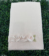Bimbalo Made in Itay! Girls' Cotton Knit Rosette  Blanket