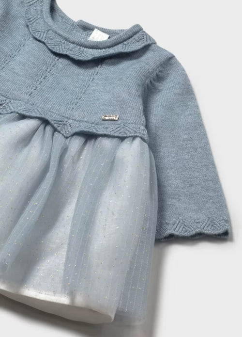 Mayoral Baby Girls’ Bluebelle Shimmer Knit Dress