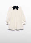 Abel & Lula Winter White Sequin Dress 5525