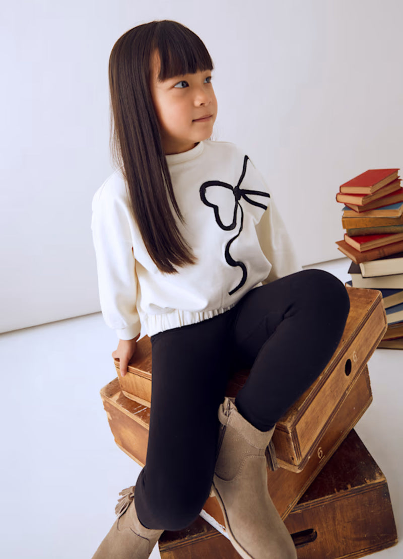 Mayoral Girl’s Bow Sweater and Leggings Set 4720