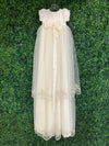 Nan & Jan Couture Pearl and Rhinestone Embellished Vintage Cathedral Christening Gown -35052