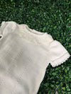 Martin Aranda White Knit Lace Romper