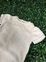 Martin Aranda White Knit Lace Romper